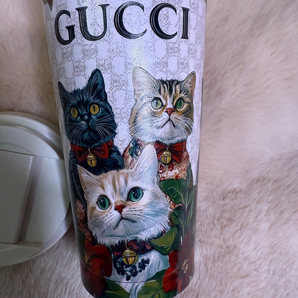 🎉Chic travel thermos, mug with Cat Design and White Lid - Picture 5 of 7